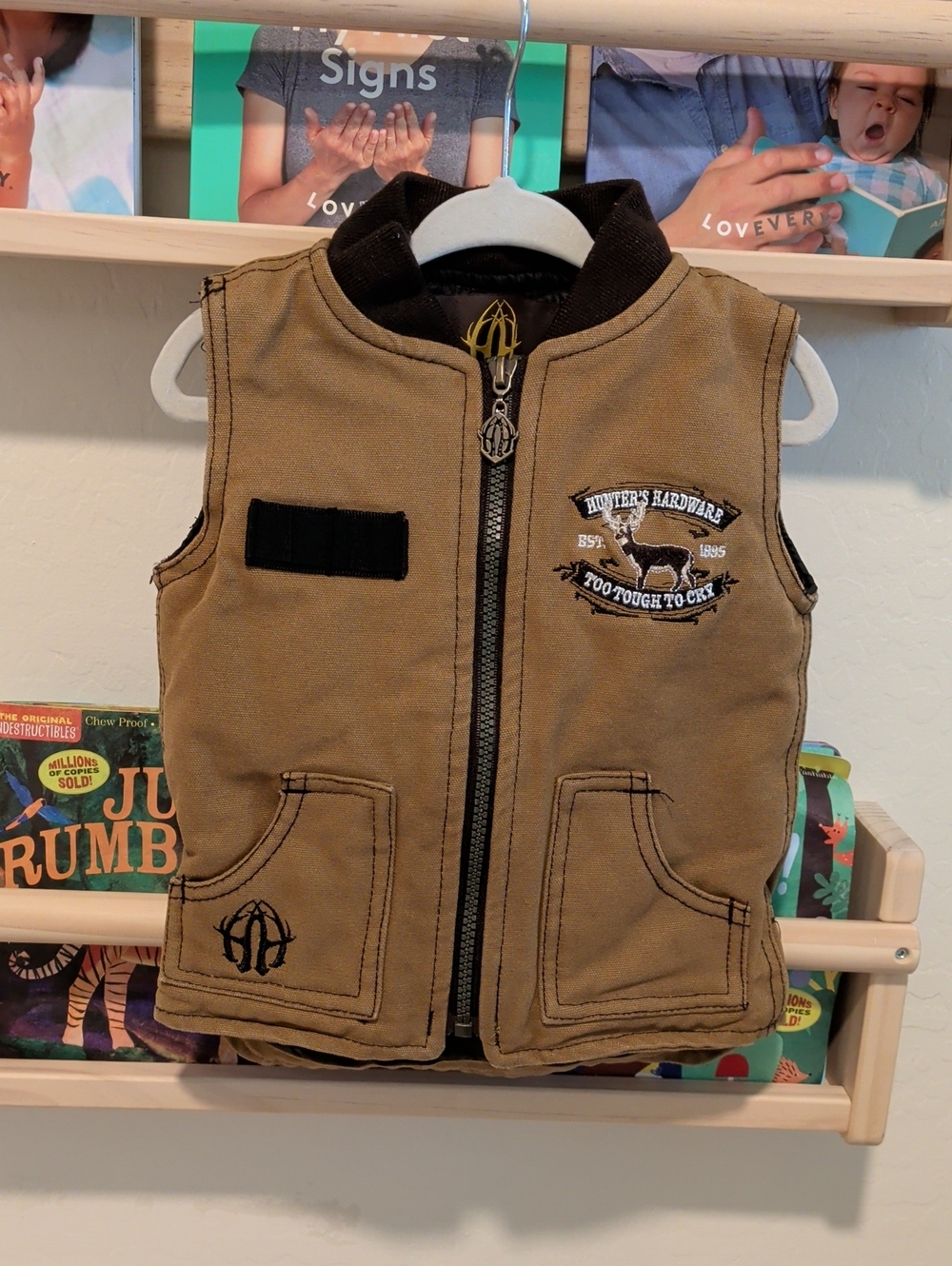 Kids Tan Vest - Rugged Outdoor Style